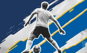 an la galaxy soccer player dribling 